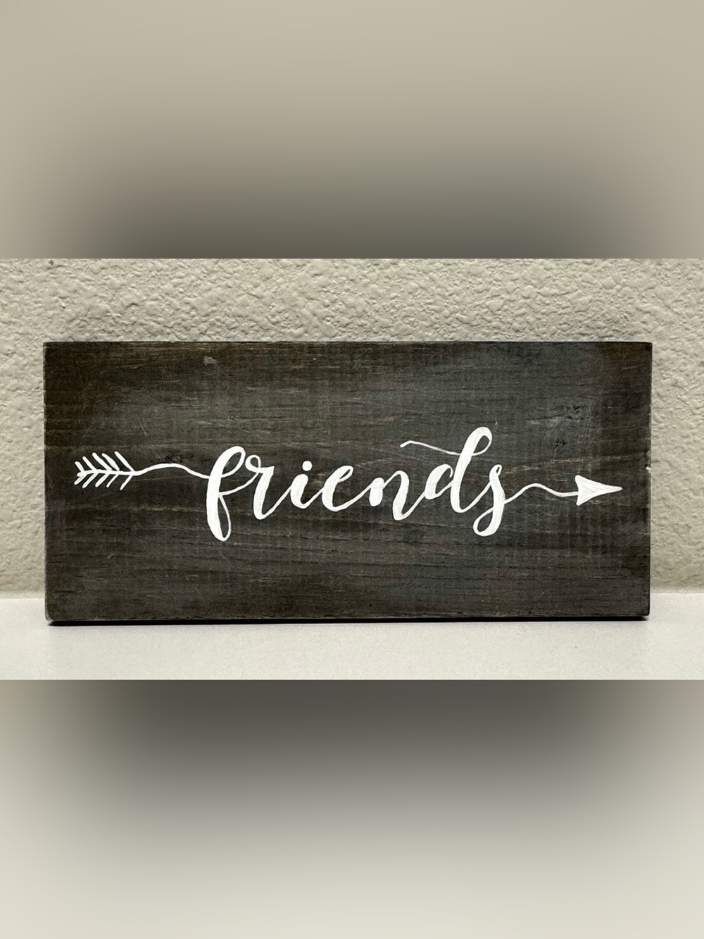 Rustic Wooden Friends Sign